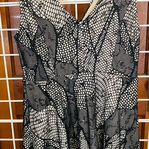 Bailey Blue Elegant Cream and Gray Dress